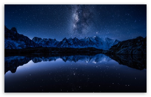 Night with starry sky Wallpaper 4k Ultra HD ID:10152