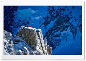Mountains, Snow, Rock, Plateau, People Ultra HD Wallpaper for 4K UHD Widescreen desktop, tablet & smartphone