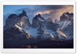 Mountains, Torres del Paine National Park, Patagonia, Chile 4K UHD Wallpaper for Widescreen and UltraWide Desktop, UltraHD TV, Smartphone, Tablet
