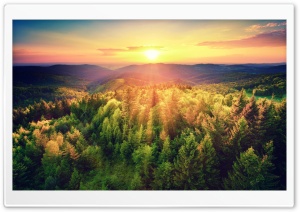 Mountains Woods, Sunset Ultra HD Wallpaper for 4K UHD Widescreen desktop, tablet & smartphone