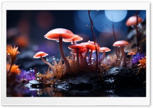 Mushrooms Macro Ultra HD Wallpaper for 4K UHD Widescreen desktop, tablet & smartphone