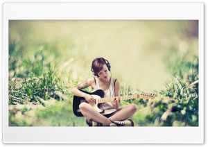 Music love and girl Ultra HD Wallpaper for 4K UHD Widescreen desktop, tablet & smartphone