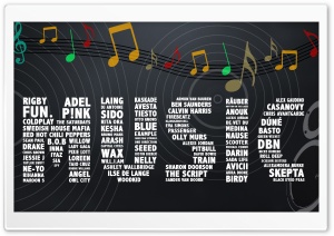 Music Typography Ultra HD Wallpaper for 4K UHD Widescreen desktop, tablet & smartphone