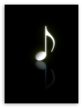 Musical Note Black UltraHD Wallpaper for Mobile 4:3 - UXGA XGA SVGA ;