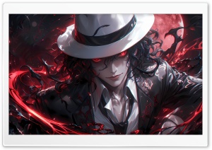 Muzan Kibutsuji, Demon Slayer, Demon King, Artwork, Manga, White Hat 4K UHD Wallpaper for Widescreen and UltraWide Desktop, UltraHD TV, Smartphone, Tablet