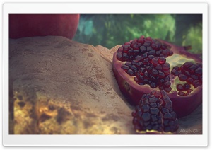 My 3D Fresh Pomegranate Ultra HD Wallpaper for 4K UHD Widescreen desktop, tablet & smartphone