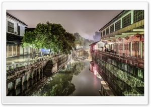 Nanxiang Ancient Town at Night Shanghai, China Ultra HD Wallpaper for 4K UHD Widescreen desktop, tablet & smartphone