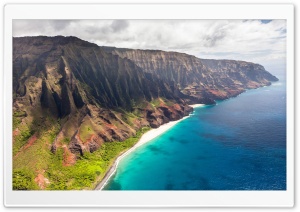 Napali Coast, Beach, Travel, Hawaii, Kalalau, Kauai, Ocean, Top Destination 4K UHD Wallpaper for Widescreen and UltraWide Desktop, UltraHD TV, Smartphone, Tablet