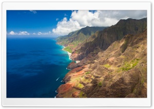 Napali Coast, Travel, Hawaii, Kalalau, Kauai, Landscape, Ocean, Top Destination, Aerial, View 4K UHD Wallpaper for Widescreen and UltraWide Desktop, UltraHD TV, Smartphone, Tablet