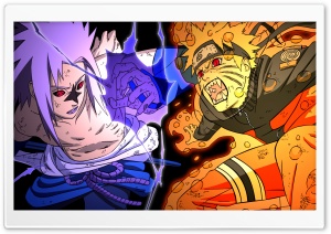 Naruto vs Sasuke - Fighting Ultra HD Wallpaper for 4K UHD Widescreen desktop, tablet & smartphone