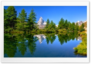 Nature, Mountains, Lake, Trees, Reflection 4K UHD Wallpaper for Widescreen and UltraWide Desktop, UltraHD TV, Smartphone, Tablet