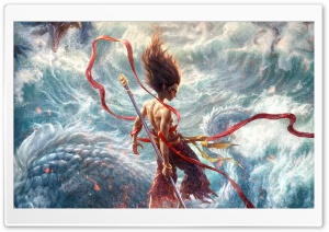 Ne Zha 2 The Epic Final Battle 4K UHD Wallpaper for Widescreen and UltraWide Desktop, UltraHD TV, Smartphone, Tablet