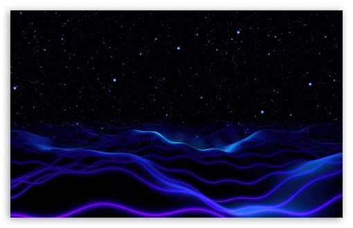 Neon Blue-Purple Wave Nightscape UltraHD Wallpaper for UHD 16:9 ; HD 16:9 ; UltraWide 21:9 24:10 32:9 32:10 ; Widescreen 16:10 ; Tablet 1:1 ; Mobile 9:16 9:19.5 9:20 9:21 9:22 ; Dual 16:10 16:9 ;