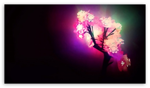 Neon Flowers UltraHD Wallpaper for HD 16:9 ;