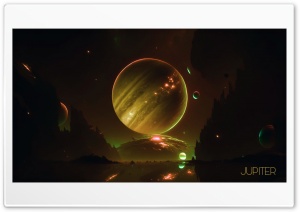 Neon Jupiter 4K UHD Wallpaper for Widescreen and UltraWide Desktop, UltraHD TV, Smartphone, Tablet