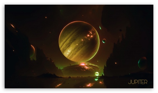 Neon Jupiter UltraHD Wallpaper for UHD 16:9 ; HD 16:9 ;