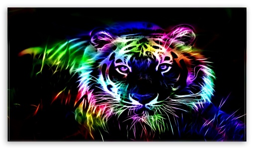 Neon tiger UltraHD Wallpaper for 8K UHD TV 16:9 Ultra High Definition 2160p 1440p 1080p 900p 720p ; Mobile 16:9 - 2160p 1440p 1080p 900p 720p ;