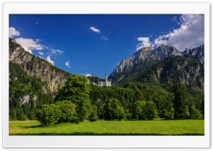Neuschwanstein Bavaria Meadows Ultra HD Wallpaper for 4K UHD Widescreen desktop, tablet & smartphone