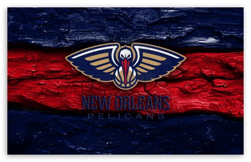New Orleans Pelicans Wooden Logo UltraHD Wallpaper for Widescreen 16:10 ;