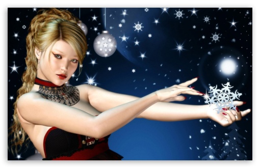 new year girl    UltraHD Wallpaper for Widescreen 16:10 ;