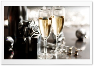 New Year's Eve Champagne Ultra HD Wallpaper for 4K UHD Widescreen desktop, tablet & smartphone