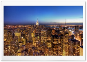 New York At Dusk Ultra HD Wallpaper for 4K UHD Widescreen desktop, tablet & smartphone