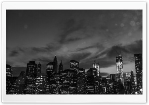 New York City Black And White At Night Ultra HD Wallpaper for 4K UHD Widescreen desktop, tablet & smartphone