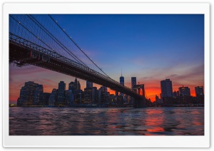 New York City, Brooklyn Bridge View Ultra HD Wallpaper for 4K UHD Widescreen desktop, tablet & smartphone