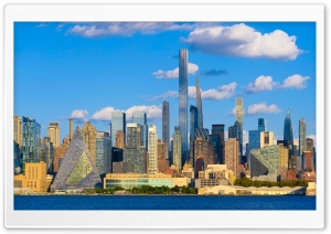 New York City Manhattan Skyline from Weehawken New Jersey 4K UHD Wallpaper for Widescreen and UltraWide Desktop, UltraHD TV, Smartphone, Tablet