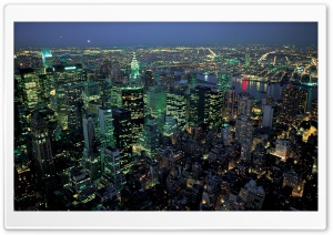 New York Night Panorama Ultra HD Wallpaper for 4K UHD Widescreen desktop, tablet & smartphone