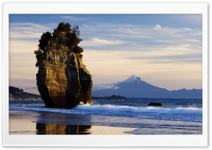 New Zealand Beach, Mount Taranaki View Ultra HD Wallpaper for 4K UHD Widescreen desktop, tablet & smartphone