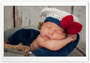 Newborn Baby Sailor Ultra HD Wallpaper for 4K UHD Widescreen desktop, tablet & smartphone