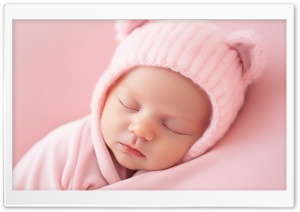 Newborn Baby Sleeping Ultra HD Wallpaper for 4K UHD Widescreen Desktop, Lockscreen, Screensaver, TV, Tablet, Smartphone