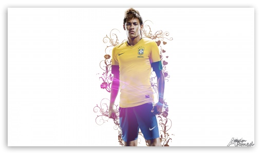 Download wallpaper: Neymar for Brazil national team 1366x768