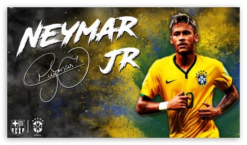 Download wallpaper: Neymar for Brazil national team 1366x768