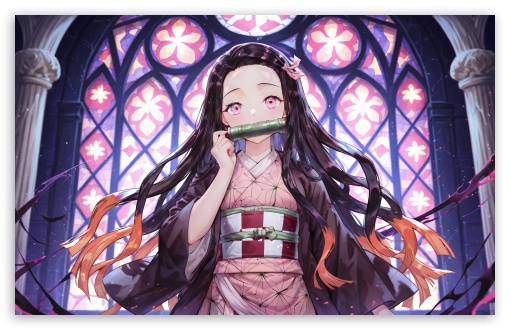 Nezuko Kamado Kimetsu no Yaiba UltraHD Wallpaper for Widescreen 16:10 ;