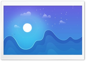 Night Background Cartoon Ultra HD Wallpaper for 4K UHD Widescreen desktop, tablet & smartphone