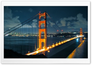 Night Golden Gate Bridge Ultra HD Wallpaper for 4K UHD Widescreen desktop, tablet & smartphone