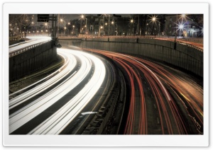 Night Highway   Long Exposure Ultra HD Wallpaper for 4K UHD Widescreen desktop, tablet & smartphone