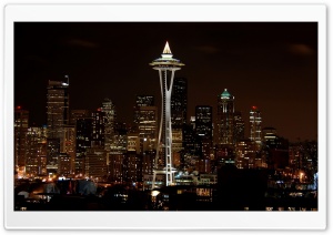 Night In Seattle Ultra HD Wallpaper for 4K UHD Widescreen desktop, tablet & smartphone