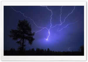 Night Lightning Ultra HD Wallpaper for 4K UHD Widescreen desktop, tablet & smartphone