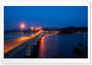 Night Long Bridge Ultra HD Wallpaper for 4K UHD Widescreen desktop, tablet & smartphone