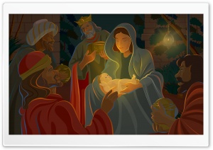 Night Of Jesus Christ Birth Ultra HD Wallpaper for 4K UHD Widescreen desktop, tablet & smartphone