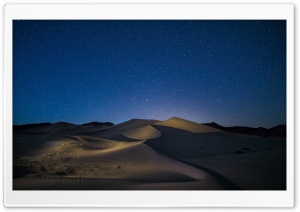 Night Sky Over Ibex Dunes in Death Valley National Park 4K UHD Wallpaper for Widescreen and UltraWide Desktop, UltraHD TV, Smartphone, Tablet