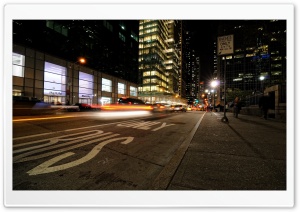 Night Time In New York Ultra HD Wallpaper for 4K UHD Widescreen desktop, tablet & smartphone
