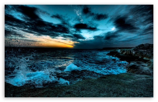 night waves UltraHD Wallpaper for Widescreen 16:10 ;