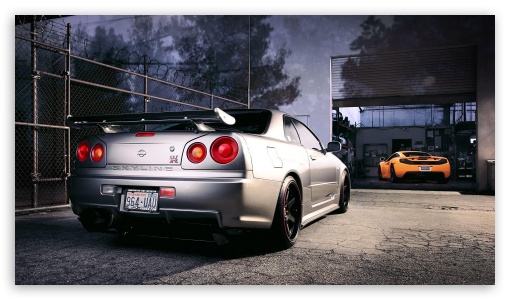 Nissan Skyline GT-R R34 UltraHD Wallpaper for HD 16:9 ;