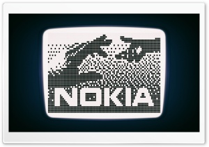 Nokia LCD Logo White Ultra HD Wallpaper for 4K UHD Widescreen desktop, tablet & smartphone