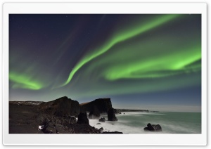 Northern Lights, Reykjanesskagi Peninsula, Iceland Ultra HD Wallpaper for 4K UHD Widescreen desktop, tablet & smartphone