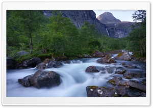 Norway Mountain River Landscape 4K UHD Wallpaper for Widescreen and UltraWide Desktop, UltraHD TV, Smartphone, Tablet
